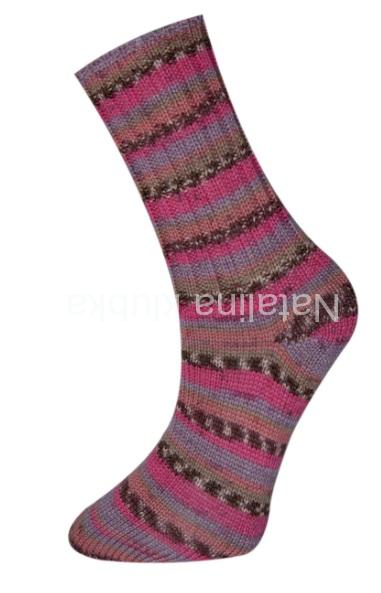 ponožková příze Himalaya socks bamboo 120-03 - odstíny fialové,růžová,hnědá...