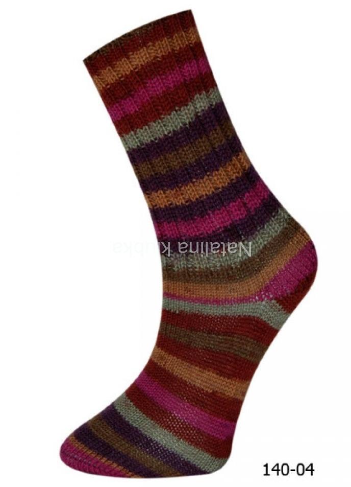 ponožková příze Himalaya Socks 140-04 tmavá barevná