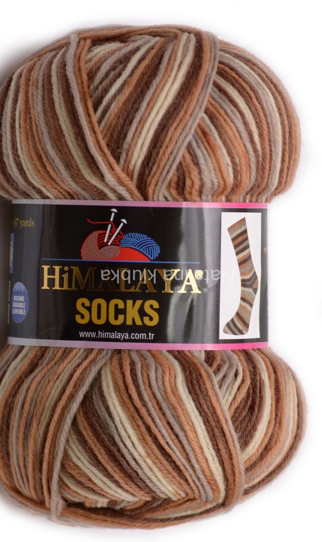 ponožková příze Himalaya Socks 150-02 odstíny hnědé