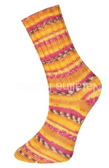 ponožková příze Himalaya socks bamboo 120-01 - odstíny žluté,růžovéhnědé
