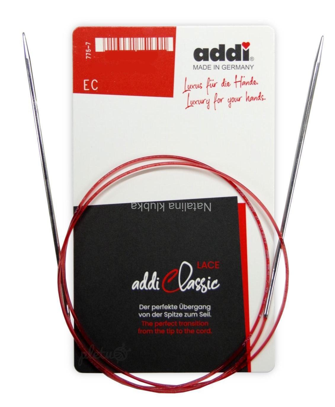 Kruhové jehlice AddiClassic - 3,5 mm - 100 cm lanko