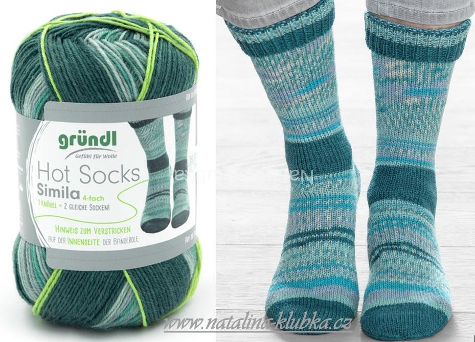 Gründl Hot socks Simila 406 -tyrkysozelený odstín