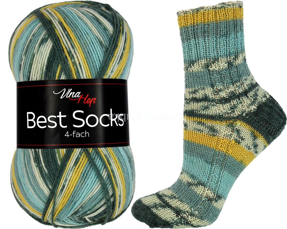 ponožkovková příze  Best Socks 7308 - modrožluto