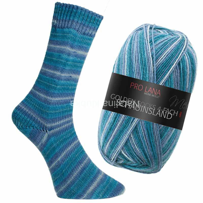 Pro Lana Golden Socks Schauinsland 6-fach Farbe 459 - odstíny modré světlejší