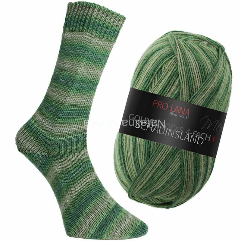 Pro Lana Golden Socks Schauinsland 6-fach Farbe 462- odstíny zelené