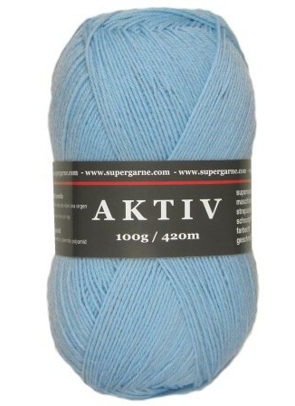 ponožková příze Aktiv 2554 - bledě modrá 