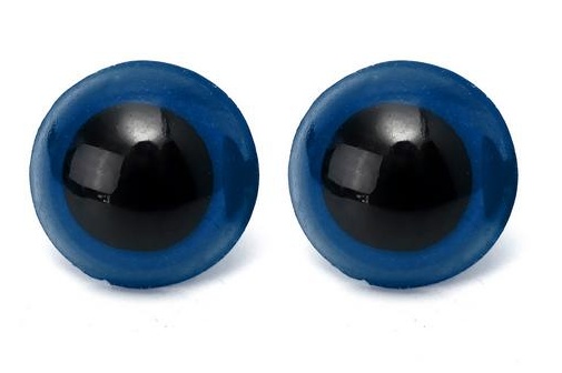 bezpečnostní oči 12 mm - modré- cena za kus