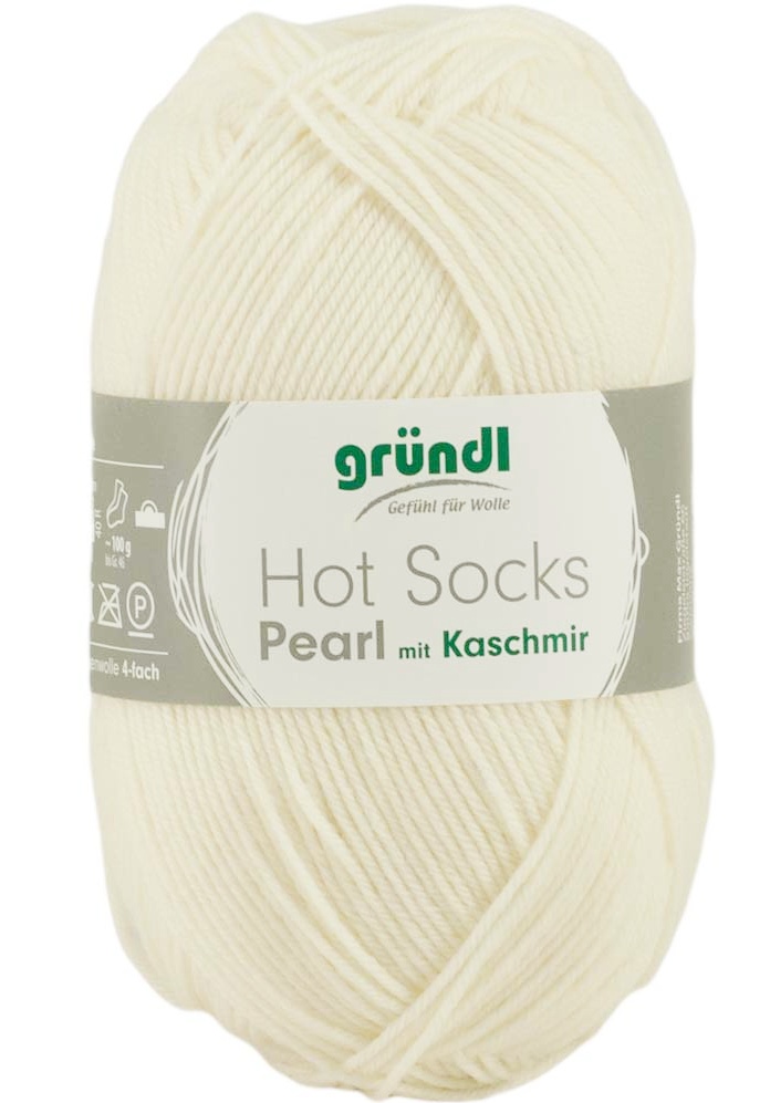 ponožková příze GRÜNDL Hot SOCKS PEARL 01 - smetanovobílá