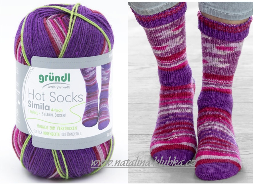 Gründl Hot socks Simila 402 - fialové odstíny