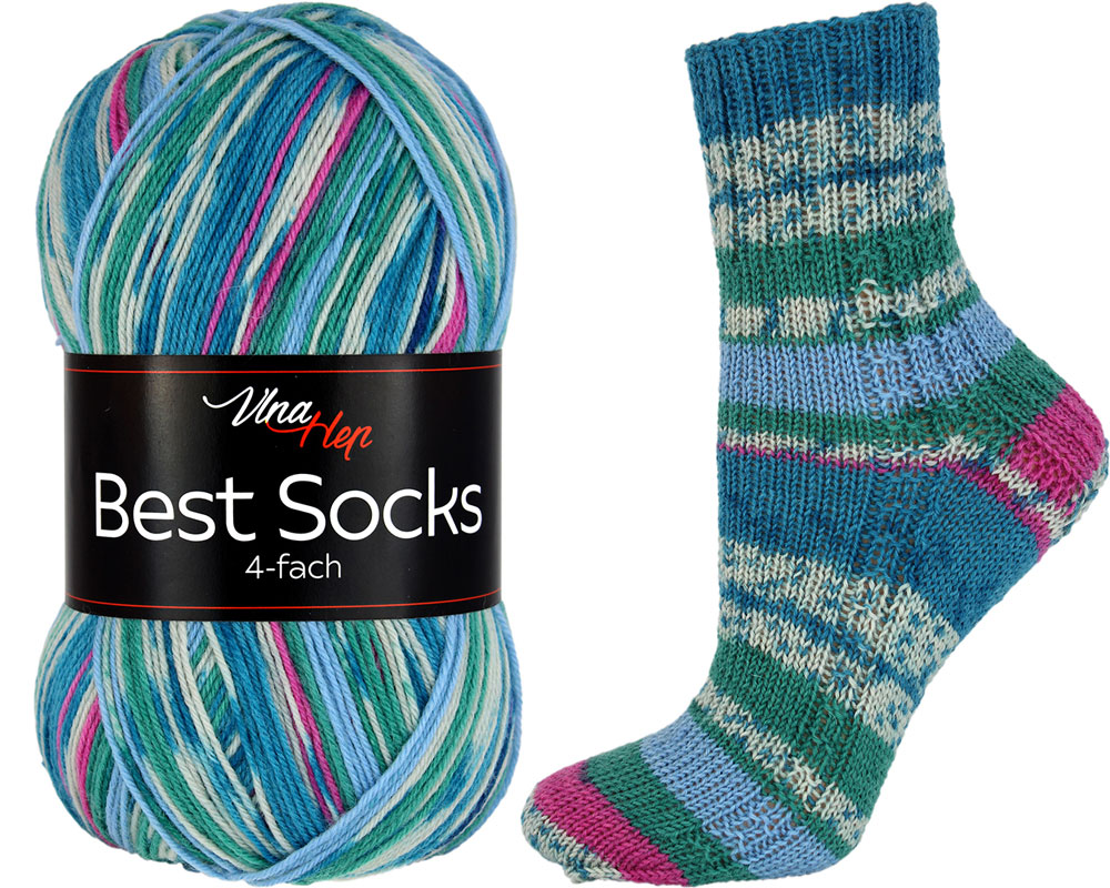 ponožkovka Best Socks 7310 - modrorůžová