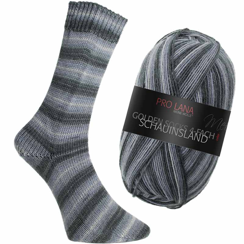 Pro Lana Golden Socks Schauinsland 6-fach Farbe 460- odstíny šedé