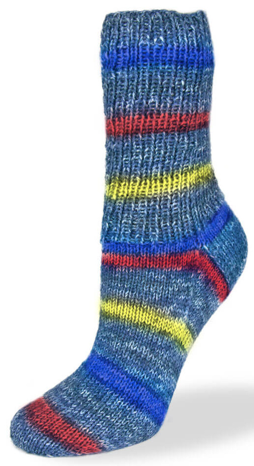 Flotte Socke 6f. Blue 1271 odstíny modré-červeno-modro-žlutá