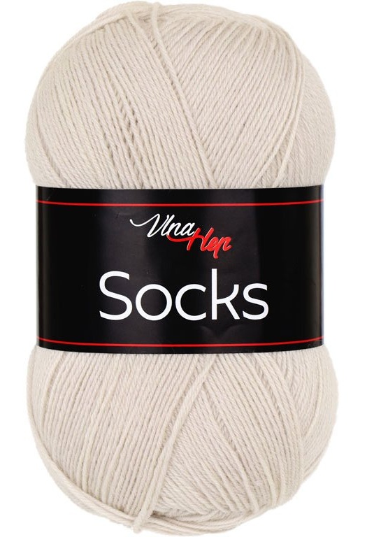 ponožková příze 4 fach Socks - 61020 krémovonašedlá