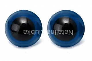 Bezpečnostní oči 16 mm - modré, cena za kus