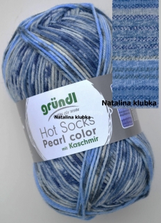 ponožková příze Hot SOCKS PEARL Color 04 - odstíny modré