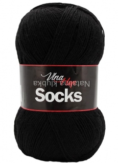 ponožková příze Socks (Vlna Hep) 6001 - černá