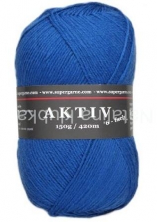 ponožková příze Aktiv 6560 - 6 nitka královská modrá