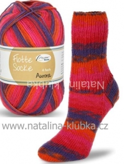 Flotte Socke 4f. Aurora -1497 pink