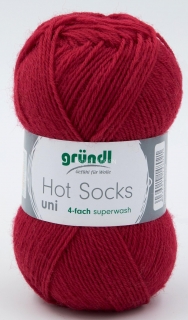 Grundl Hot Socks Uni 50g, 34- temně červená
