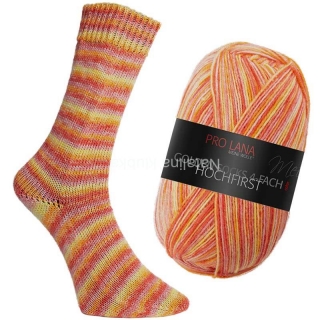 ponožková příze Pro Lana Golden socks Hochfirst 447 oranžová