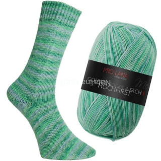ponožková příze Pro Lana Golden socks Hochfirst 449 zelenkavá