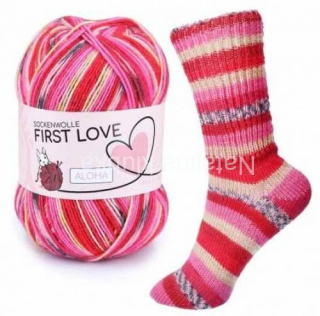 Sockenwolle CraSy First Love 3415 růžová