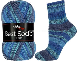ponožkovková příze  Best Socks 7312 modrošedá