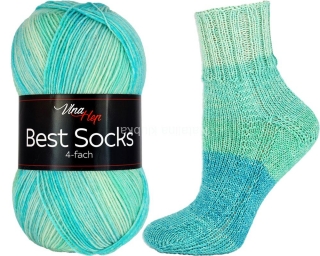 ponožkovková příze Best Socks 7325 odstíny tyrkysové