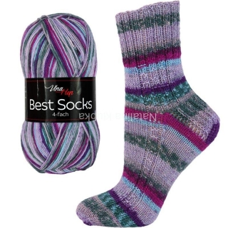 Ponožková příze Best Socks 7066 fialkovorůžová