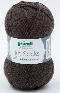 Grundl Hot Socks Uni 50g, 10- hnědá melanž