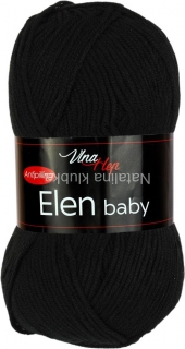 příze Elen Baby( vlna - Hep) 4001 černá