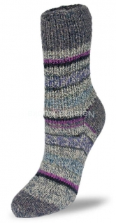 Flotte Socke 4f. Perfect Jacquard - 1143 - šedá,modrá,fialová,růžová