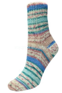 Flotte Socke 4f. Seide-Merino 1842 béžově modrá