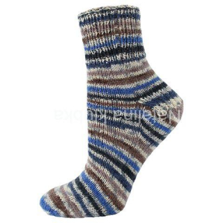 ponožková příze Best Socks 7020- odstíny modréhnědéšedé