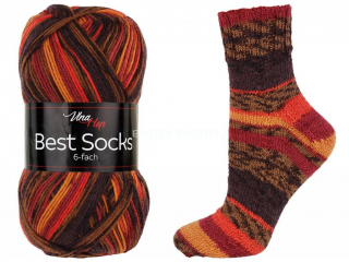ponožková příze 6 nitka Best Socks 7316 podzimní