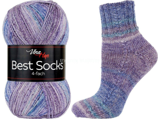 ponožková příze Best Socks - 4 nitka- 7335 fialová