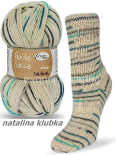 ponožkovka Rellana Flotte Socke 4f. Natura- 1573- béžová, modré