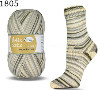 Flotte Socke Special Edition 1805 - béžovohnědošedá
